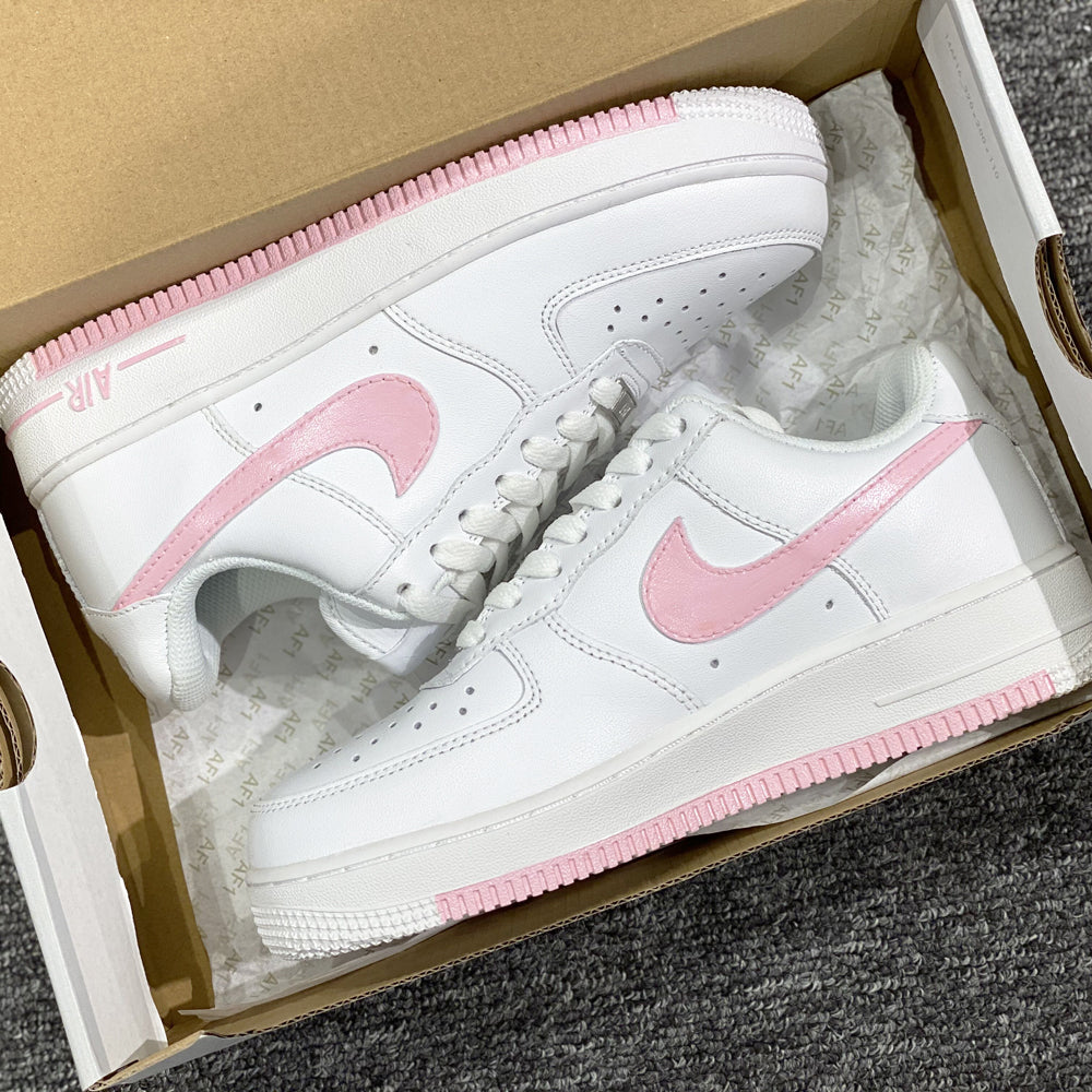 BABY PINK SWOOSH AIR FORCE 1