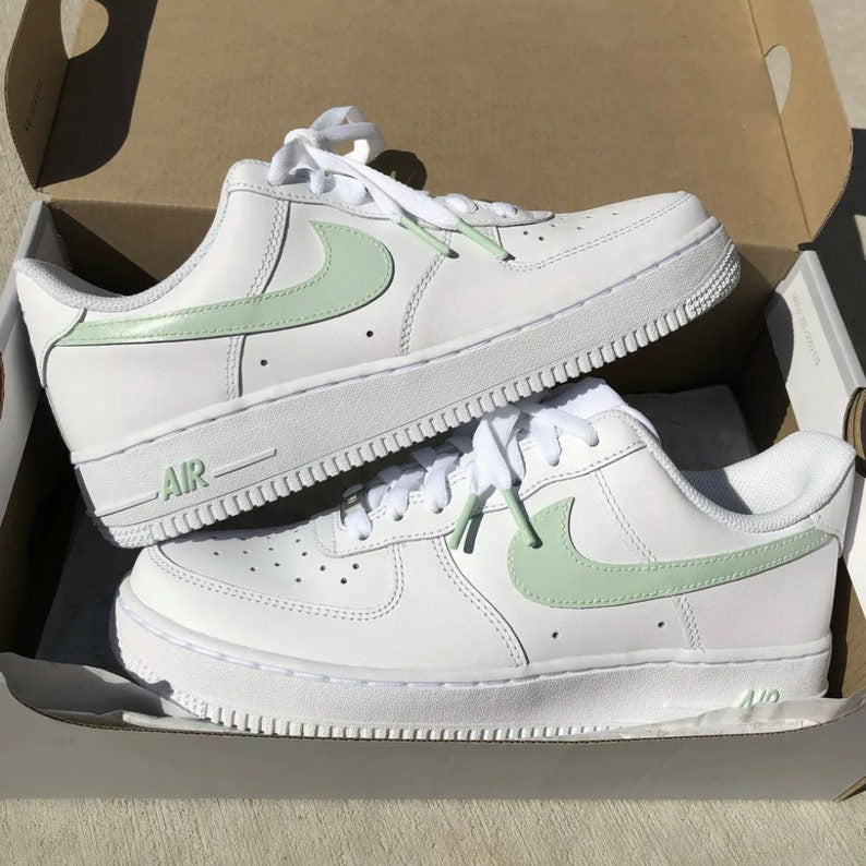 Custom Air Force 1's Pastel Sage Green