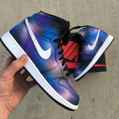 Custom Air Jordan 1 Handpainted Galaxy