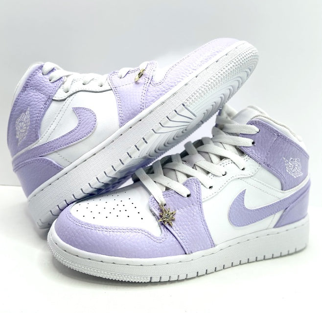 Custom Air Jordan 1 Color Block Lilac Purple
