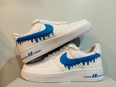 Custom Nike Air Force 1 Swoosh Blue - Any Color Drip