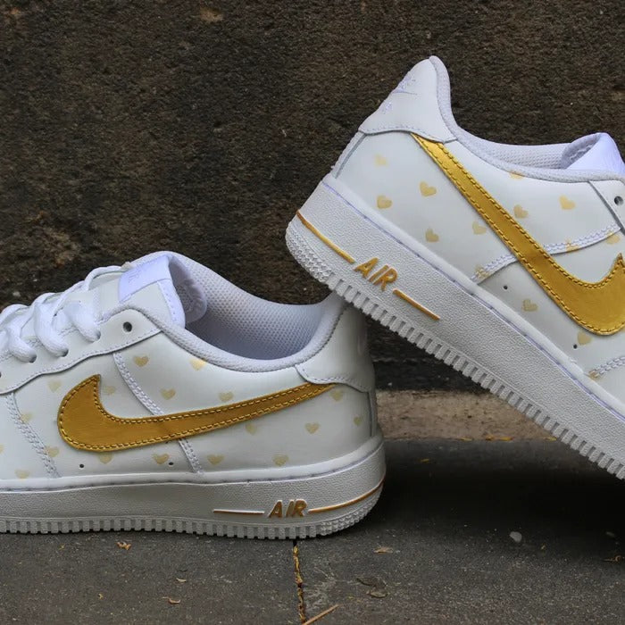 Nike Air Force 1 "Gold Hearts"