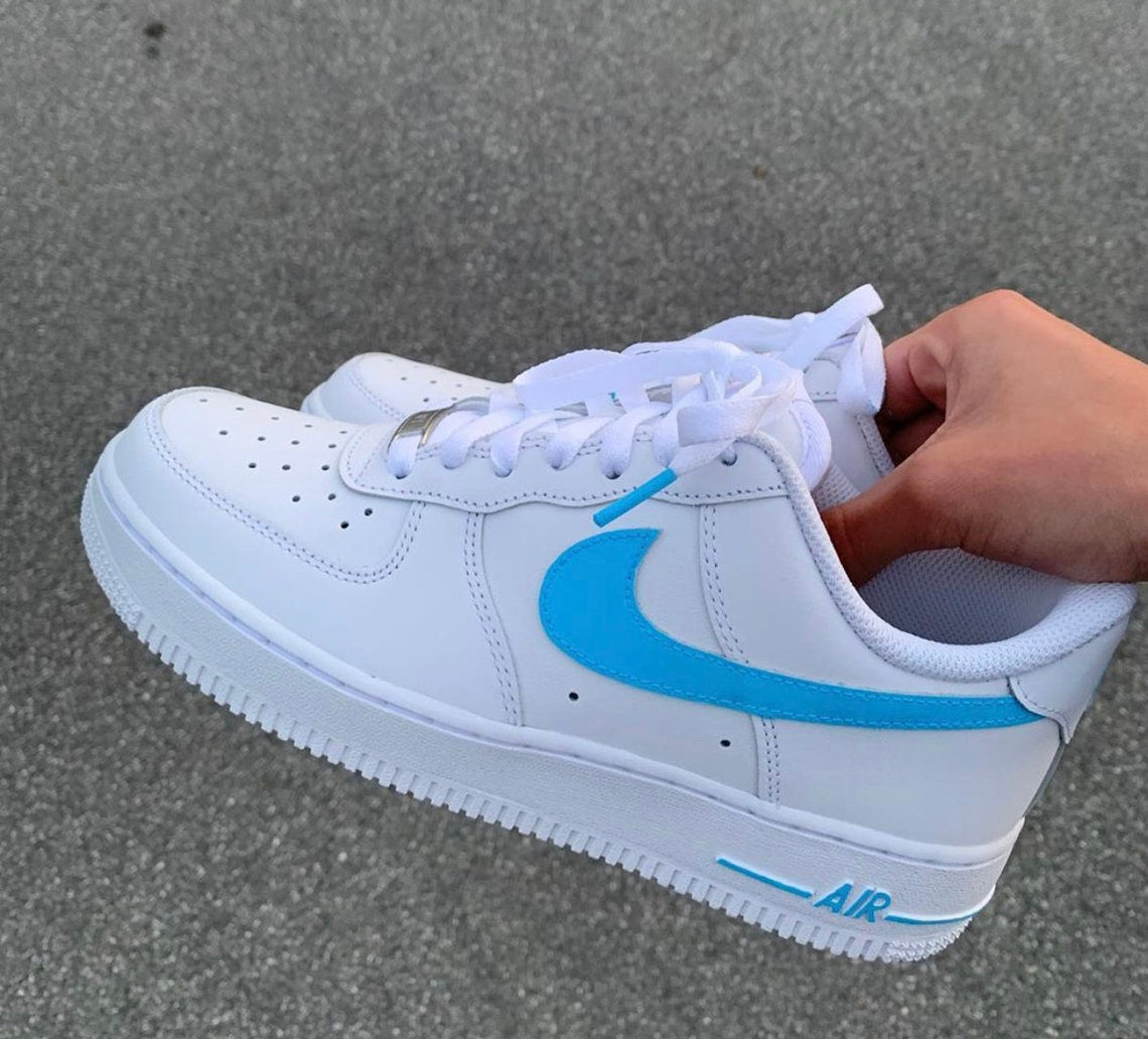 Custom Air Force 1's Pastel Light Blue