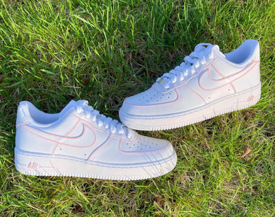 Pink Outline Custom Nike Air Force 1