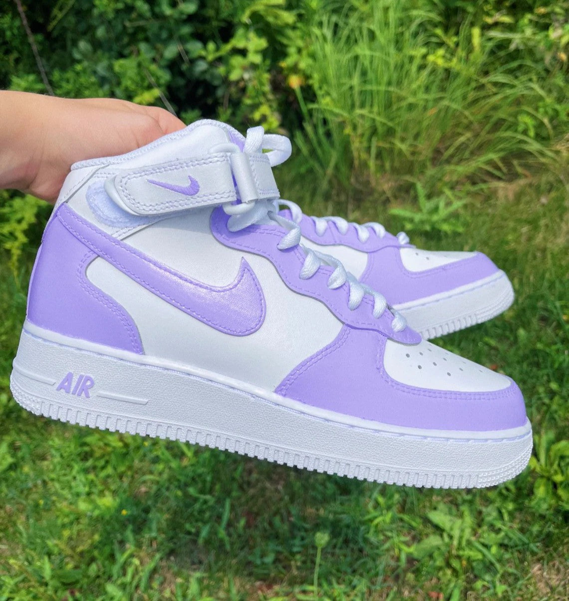 Lilac Custom Nike Air Force 1 Mid Light Purple