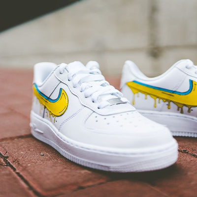 Custom Air Force 1 Yellow Drip