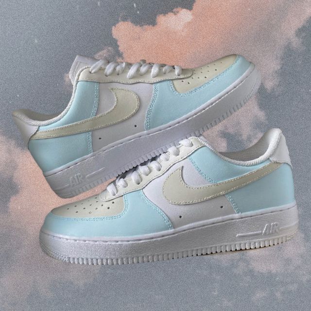 Blue cream Daydream Air Force 1’s