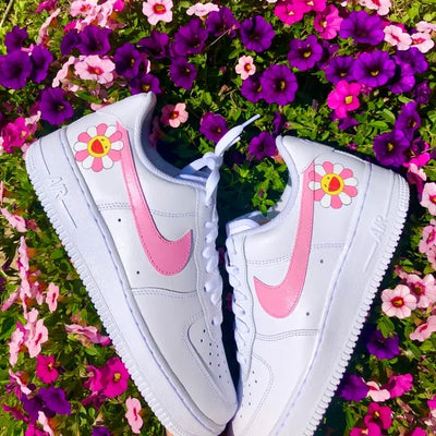 Custom Air Force 1 Baby Pink Takashi Murakami 🌼💖