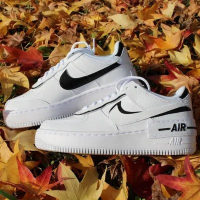 Nike Air Force 1 Shadow White Black Custom