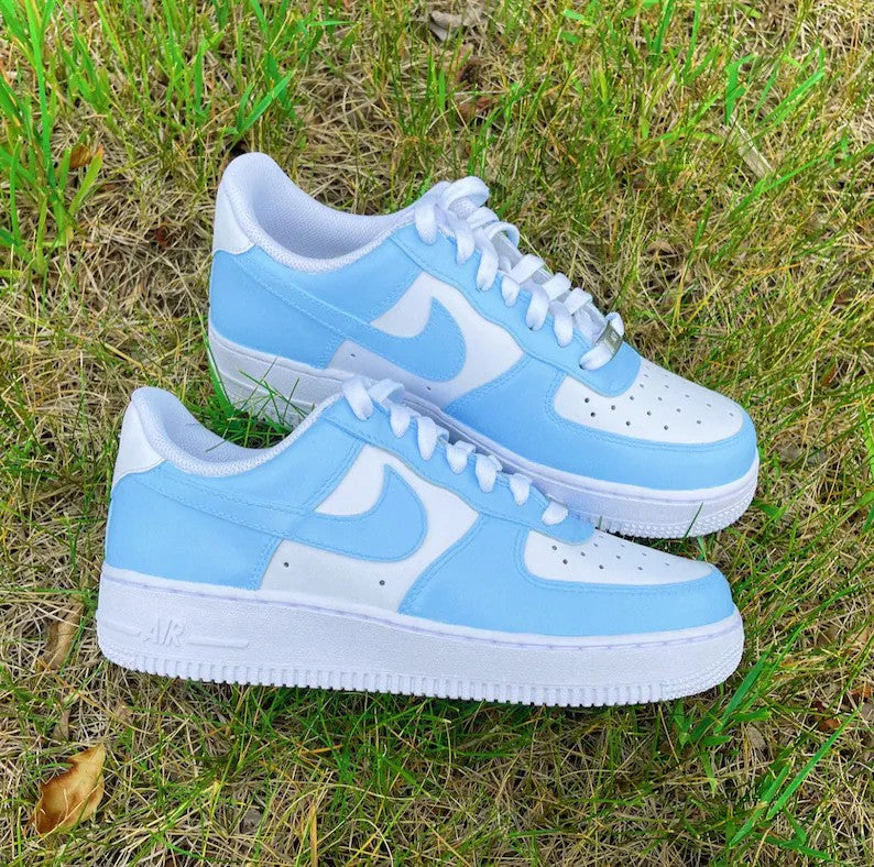 Custom Nike Air Force 1 Colorblock Baby Blue