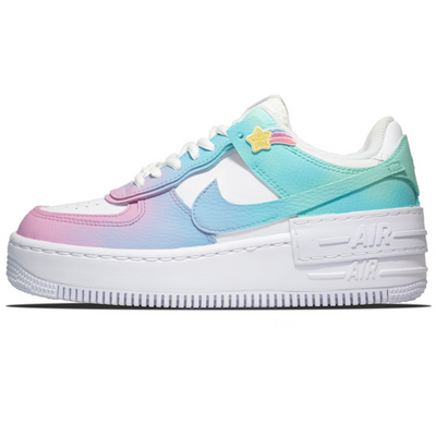 Air Force 1 Shadow Ombre Spun Sugar Pink Blue Green