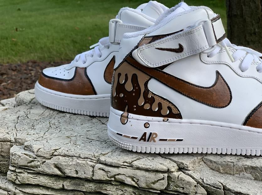 Custom Air Force 1 Caramel Drip