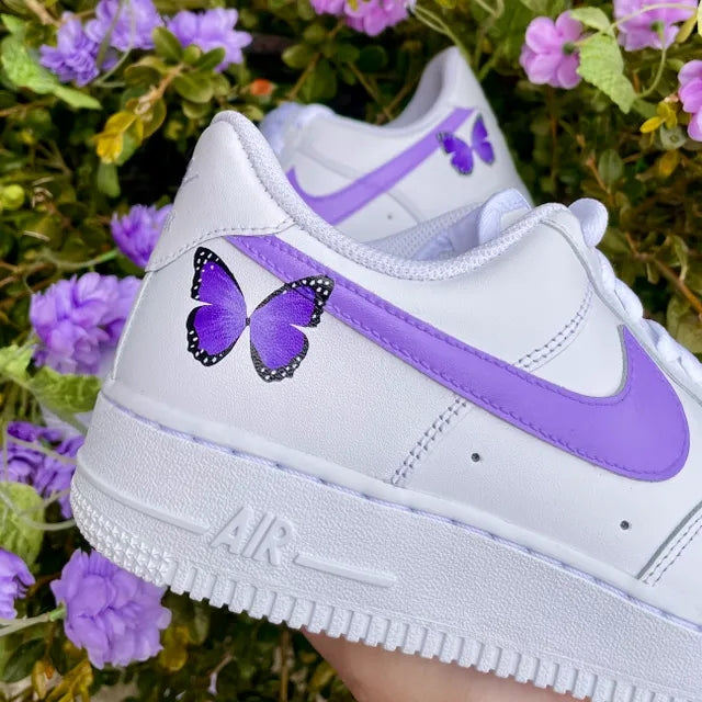 Custom Air Force 1 Royal Purple Butterfly 🦋💜