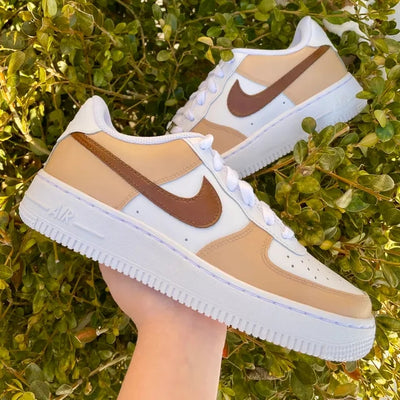 Custom Air Force 1 Beige Colorblock