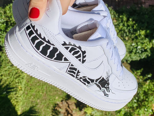 Custom Air Force 1 Dragon White Black