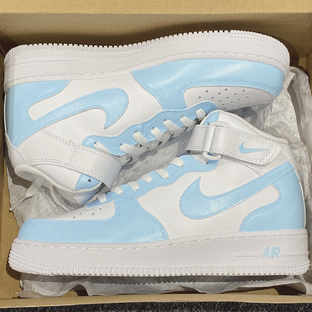 BABY BLUE CUSTOM AIR FORCE 1 MID