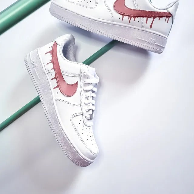 Custom Air Force 1 Pink Drip