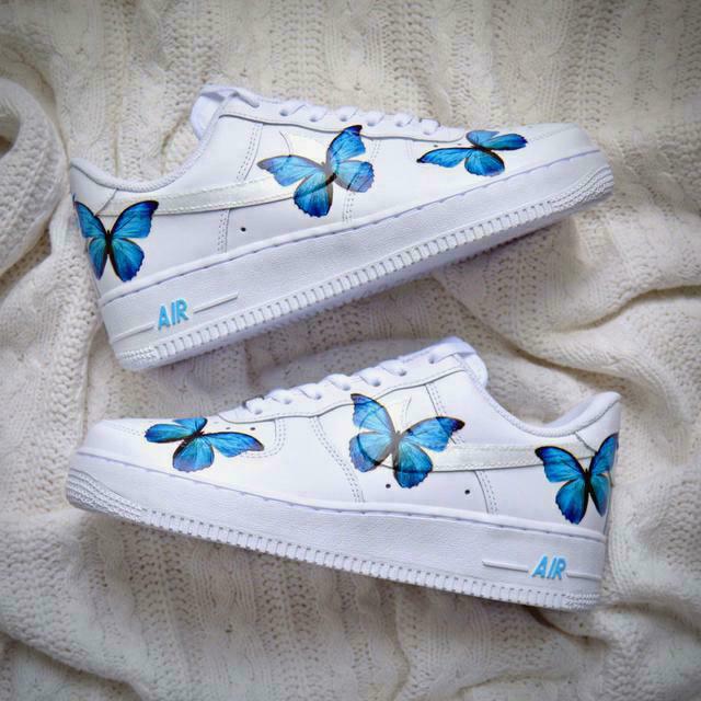 Custom Air Force 1 Butterfly Glitter