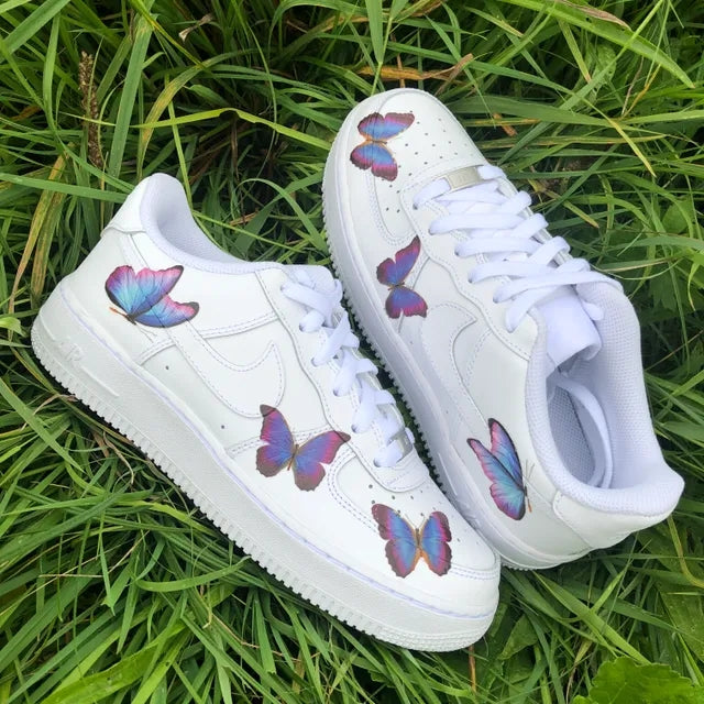 Custom Air Force 1 Dark Fade Butterfly