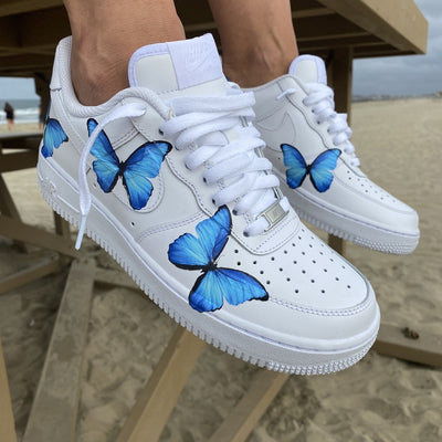 Custom Air Force 1 Blue Butterfly