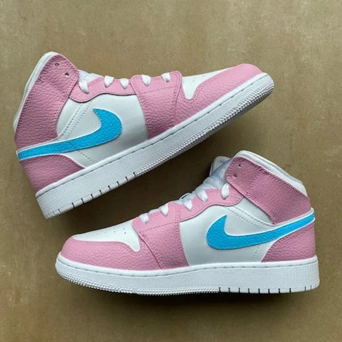Pink Blue Air Jordan 1 Custom