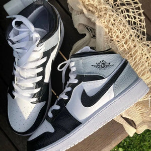 Black Grey Air Jordan 1 Custom