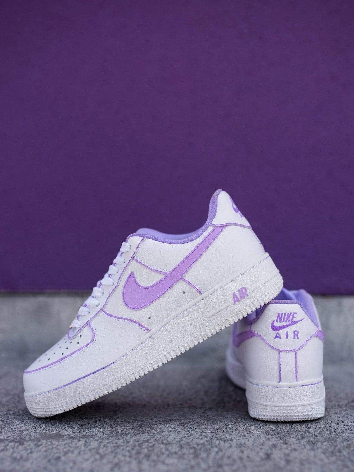 Sassy Mood Collection AF1 Lilac Purple Outline Air Force 1