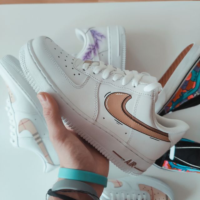 Custom Air Force 1 MOCHACCINO SWOOSH