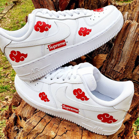 Custom Air Force 1 red pattern