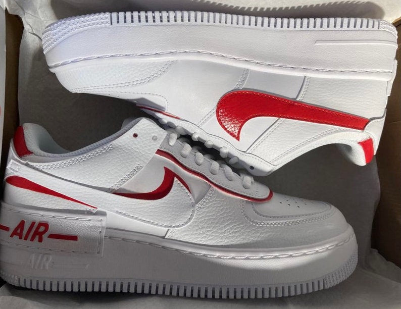 Custom Air Force 1's Shadow Red