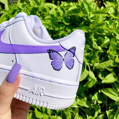 Custom Air Force 1 Lilac Butterfly