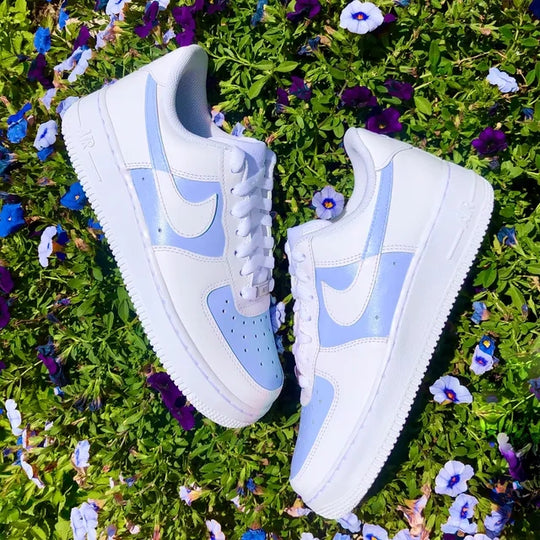 Custom Air Force 1 Lavender Checkered 💙🏁