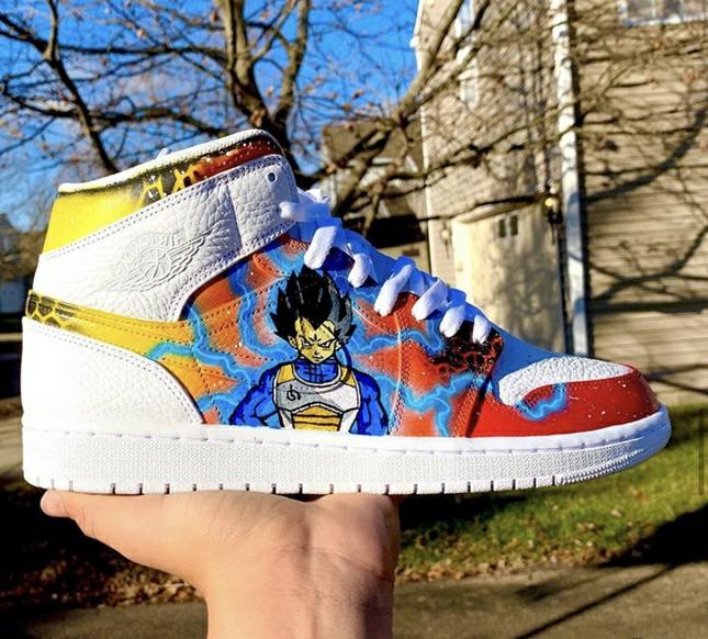 Custom Air Jordan 1 Dragon Ball Saiyan