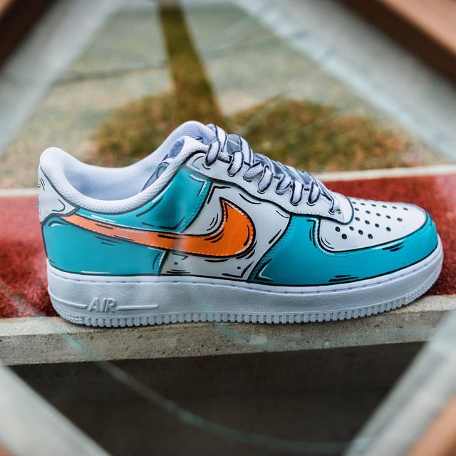 Air Force One Custom-Orange Blue