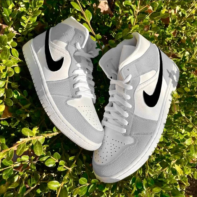 Custom Air Jordan 1 Mid Smoke Grey Inspired 🤍