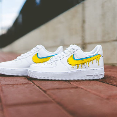 Custom Air Force 1 Yellow Drip