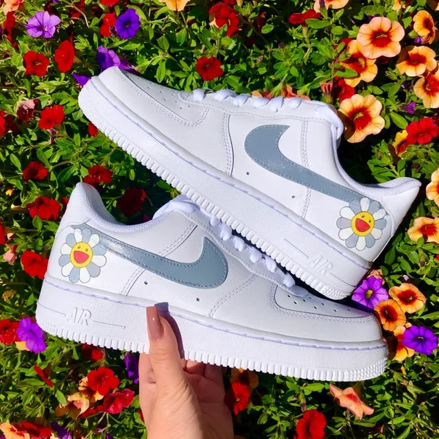 Custom Air Force 1 Grey Takashi Murakami 🌼