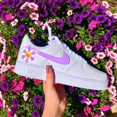 Custom Air Force 1 Lilac Pastel Murakami Flower 🌼💜