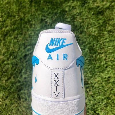 Custom Air Force 1 Baby Blue Drip