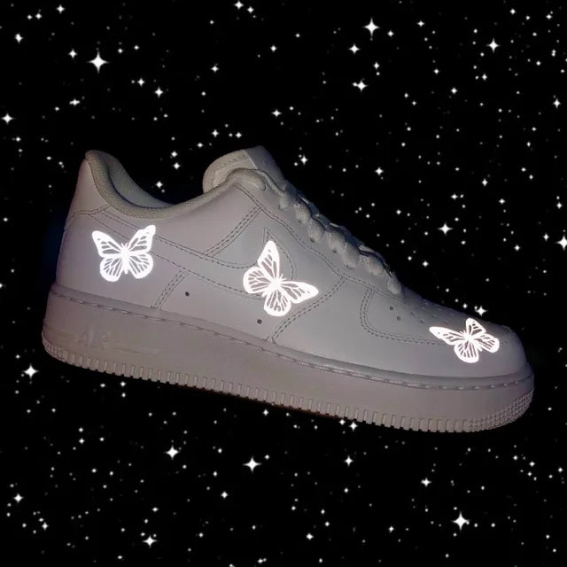 Custom Air Force 1 Triple 3M Reflective Butterfly ⚡️🦋