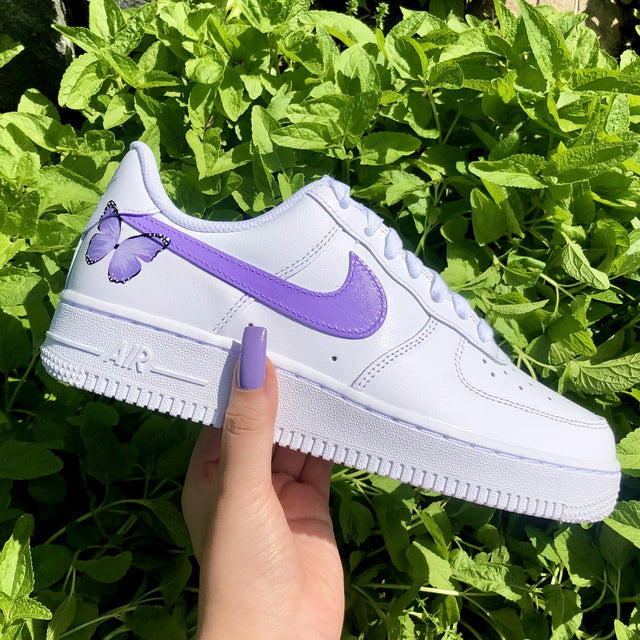 Custom Air Force 1 Lilac Butterfly
