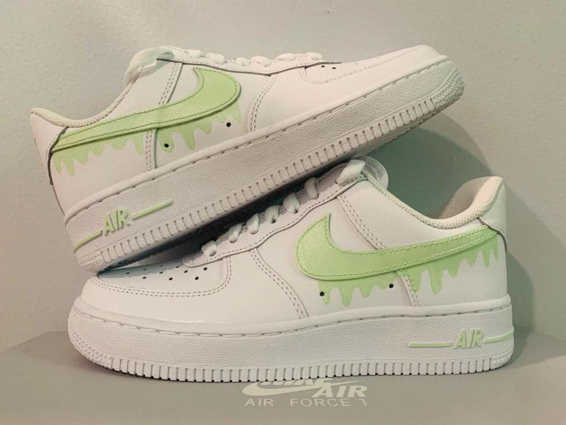 Custom Nike Air Force 1 Swoosh Mint Green - Any Color Drip