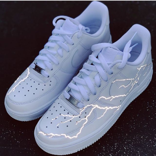 Reflective Lightning Custom Nike Air Force 1