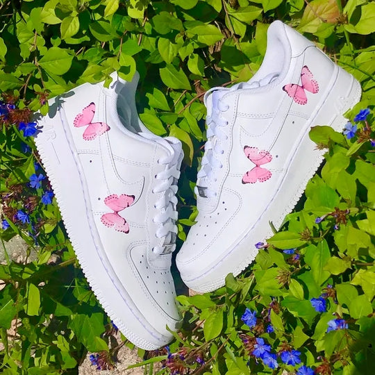 Custom Air Force 1 Baby Pink Butterflies 🦋🌸