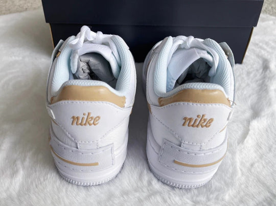 Beige Custom Nike Air Force 1 Shadow Cream Tan