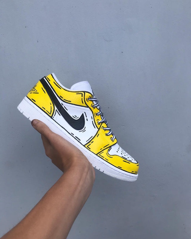 Custom Air Jordan 1 Cartoon Yellow