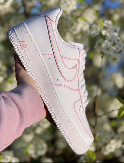 Pink Outline Custom Nike Air Force 1