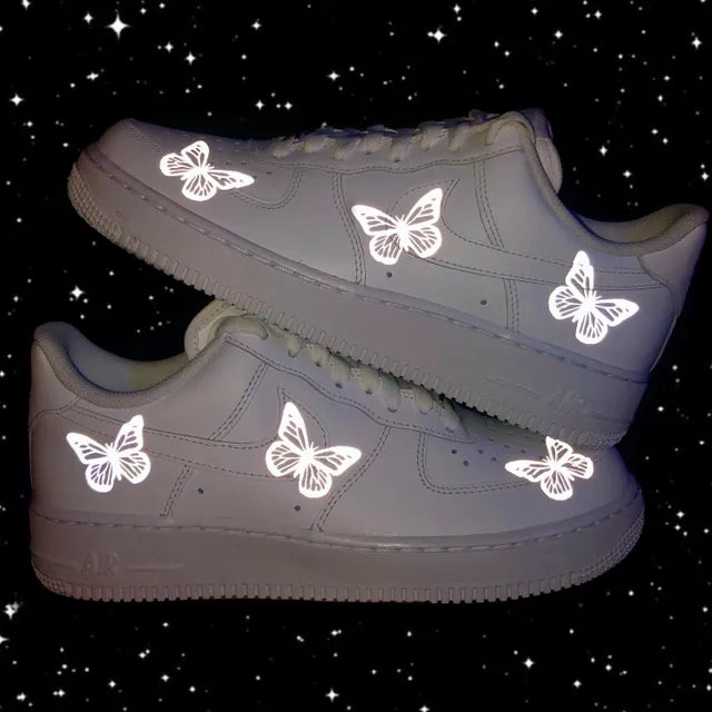 Custom Air Force 1 Triple 3M Reflective Butterfly ⚡️🦋