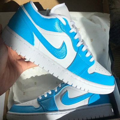 Custom Air Jordan 1 Low UNC Blue