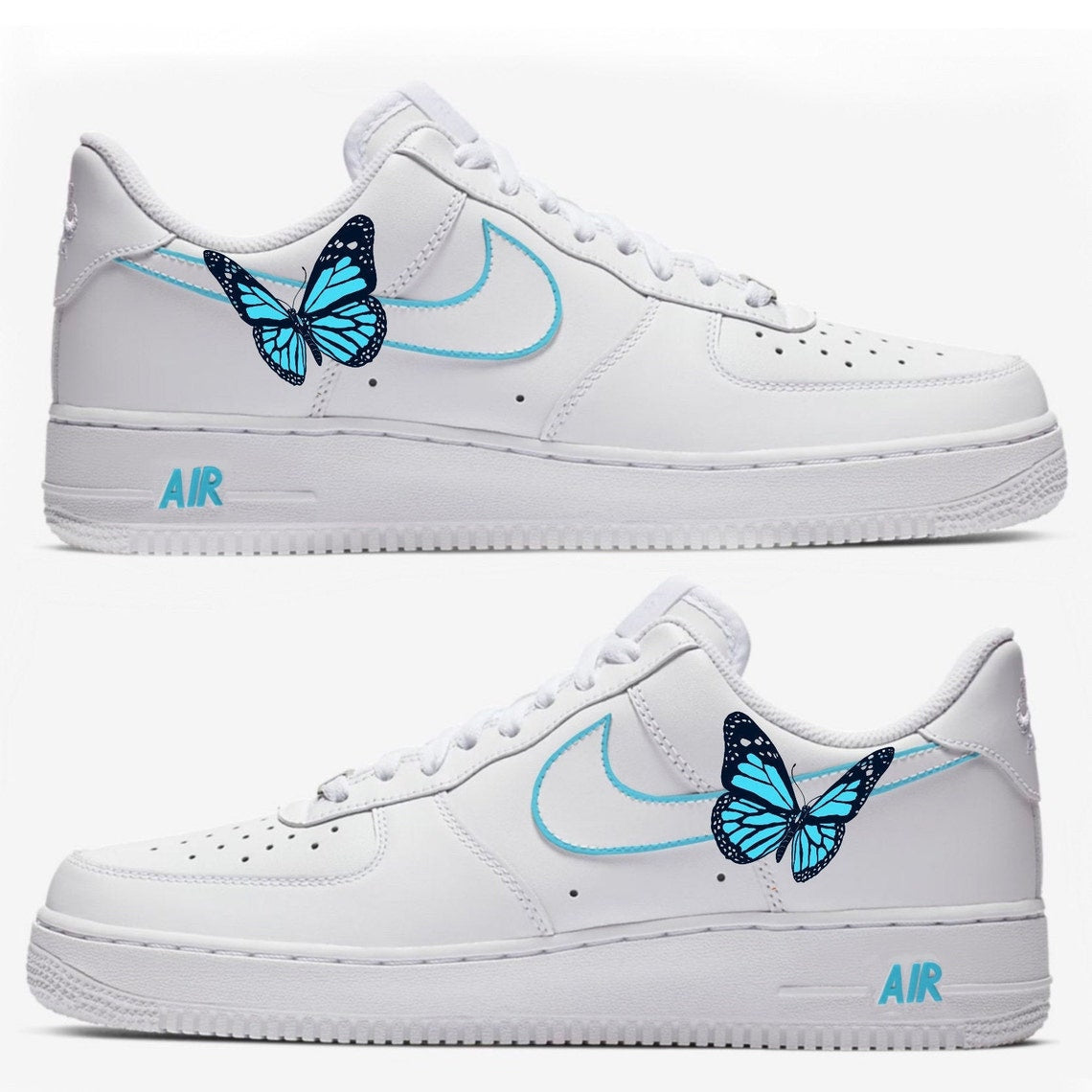 Blue Butterfly Custom Air Force 1